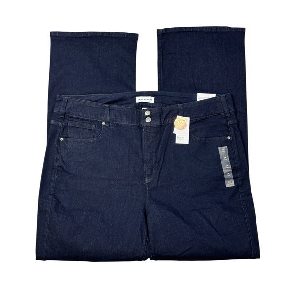 Lane Bryant Denim - Lane Bryant‎ Tighter Tummy Super Stretch Dark Wash Jeans - 24 LONG NWT